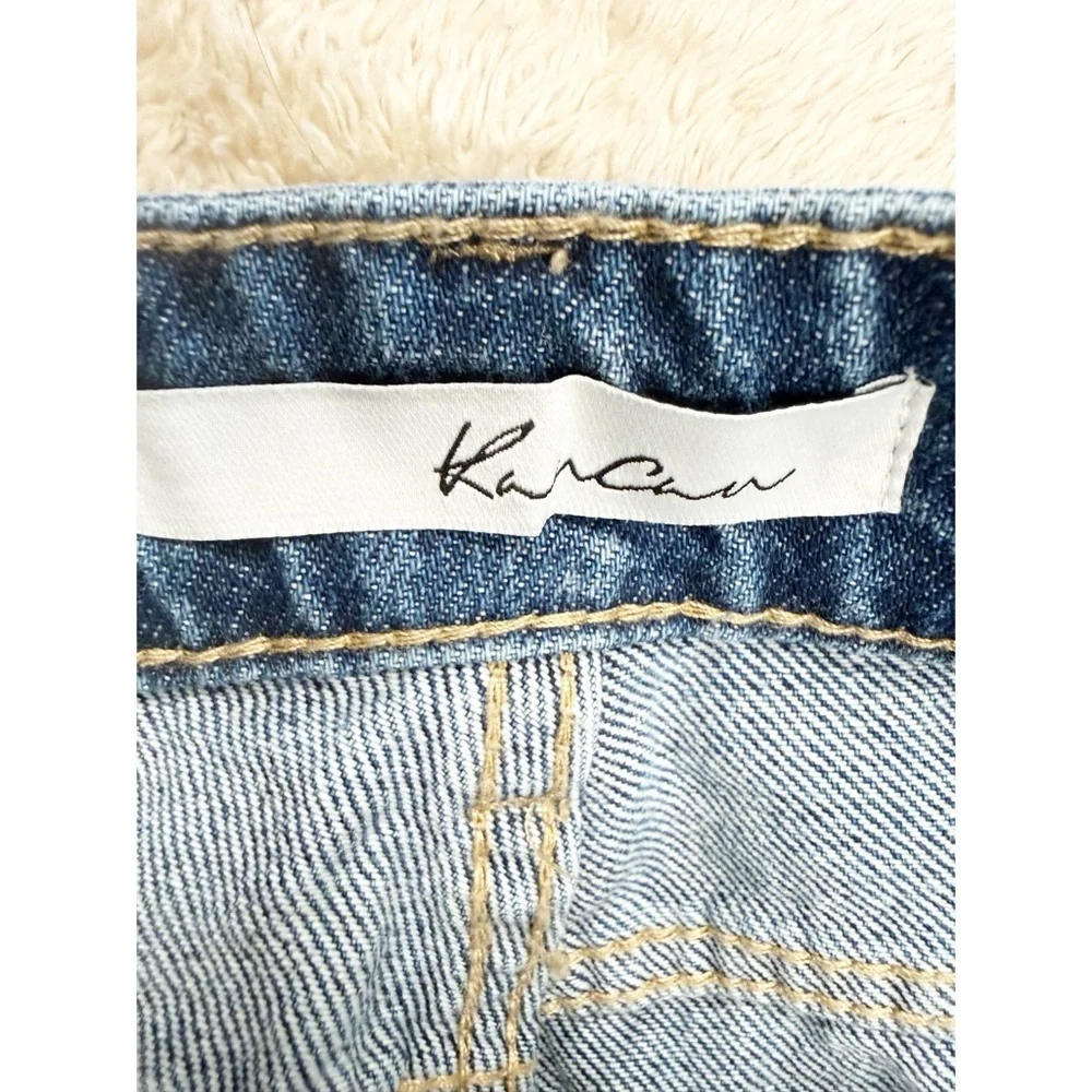 NWT Kancan Medium Wash High Rise Distressed Denim Shorts, Size 26